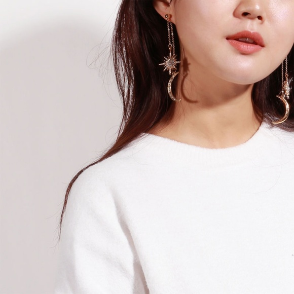 Myth X Dream Jewelry - 🌙Moon and Star Drop Earrings